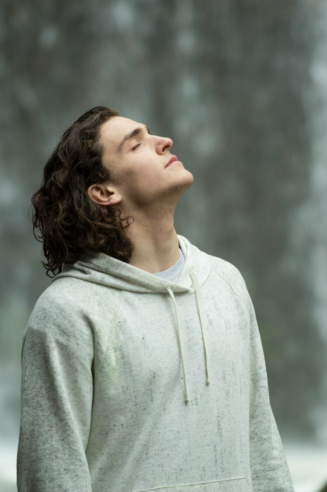 person practicing breathing exercises
