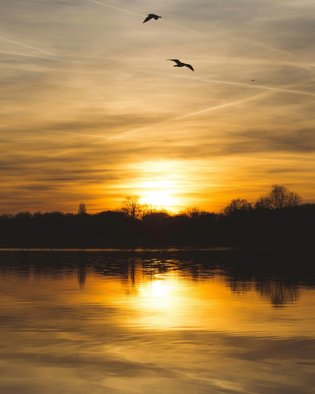 sunset reflection time