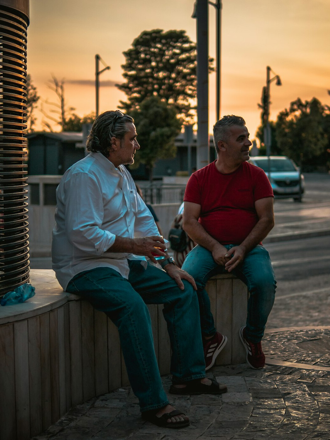 Two people having an attentive one-on-one conversation